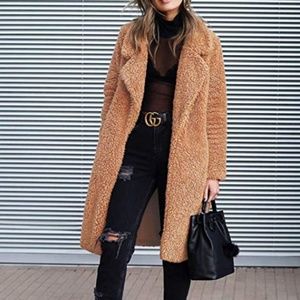 Women's Fuzzy  Winter Long Cardigan Size Small